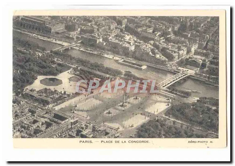 Paris — Place de la Concorde — Aéro-Photo 36 - Frente
