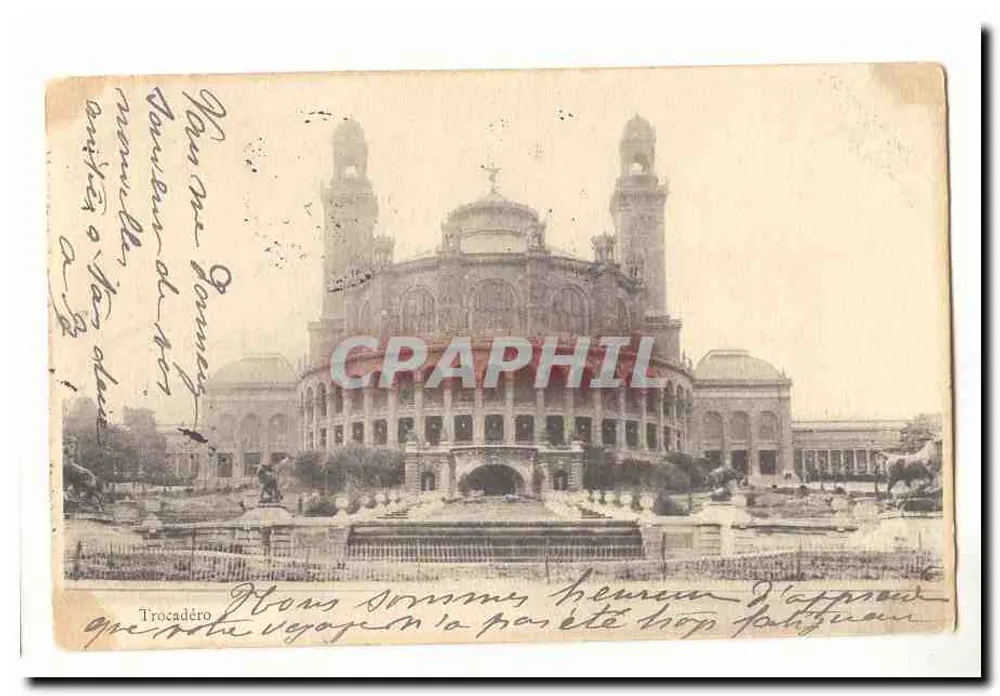 Trocadéro — Vista do Palácio da Exposição — Editor não identificado - Frente