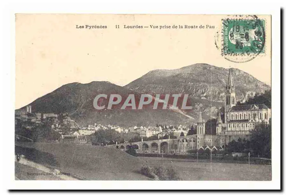 Lourdes — Ansicht vom Route de Pau — Birrypeol, Verlag - Vorderseite