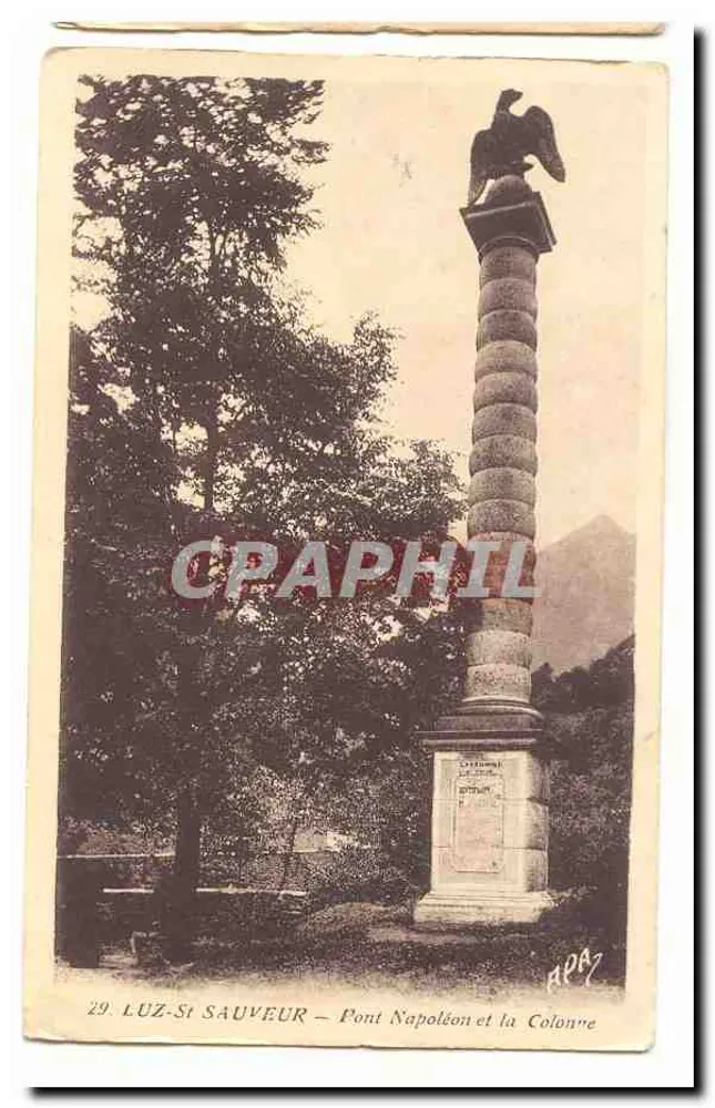 Luz-Saint-Sauveur — Napoleonbrücke und die Säule — Verlag APAP, Nr. 29 - Vorderseite