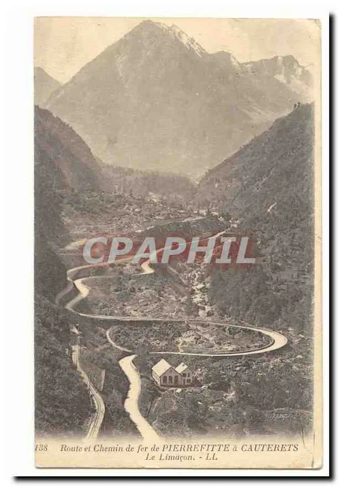 Rodovia e Ferrovia de PIERREFITTE a CAUTERETS - Le Limacon - LL - Frente