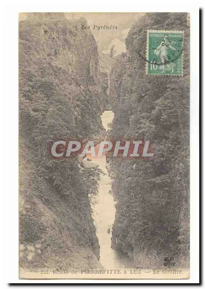 Rodovia de Pierrefitte a Luz — O Abismo — Os Pirineus - Frente