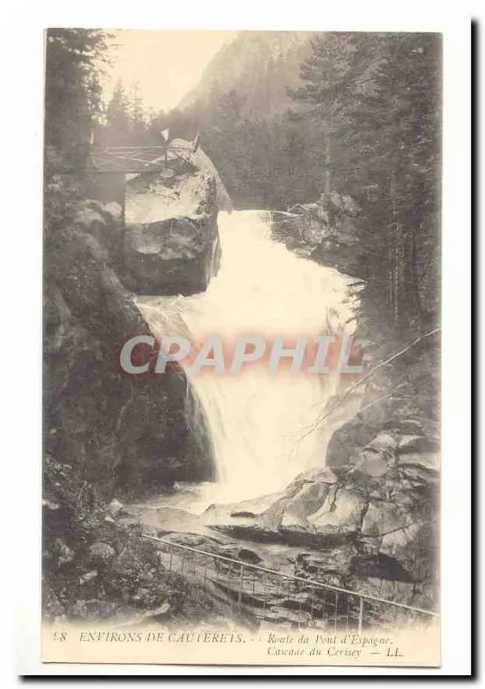 Umgebung von Cauterets — Route des Pont d'Espagne — Wasserfall Cerisey — L.L. - Vorderseite