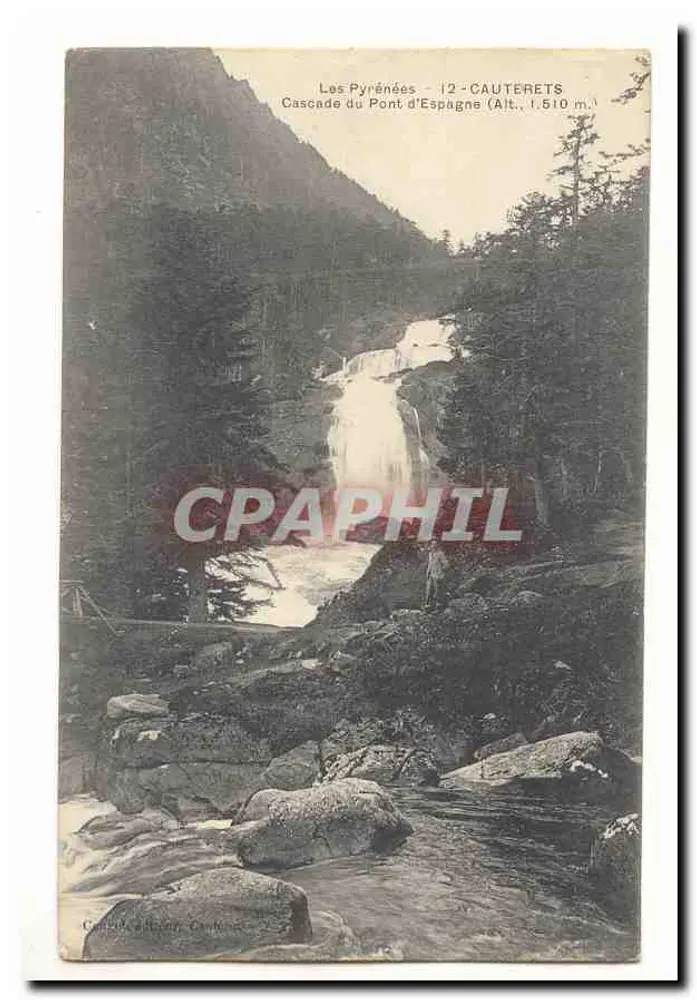 Wasserfall des Pont d'Espagne — Cauterets — Verlag C. M. C. (Cauterets) - Vorderseite