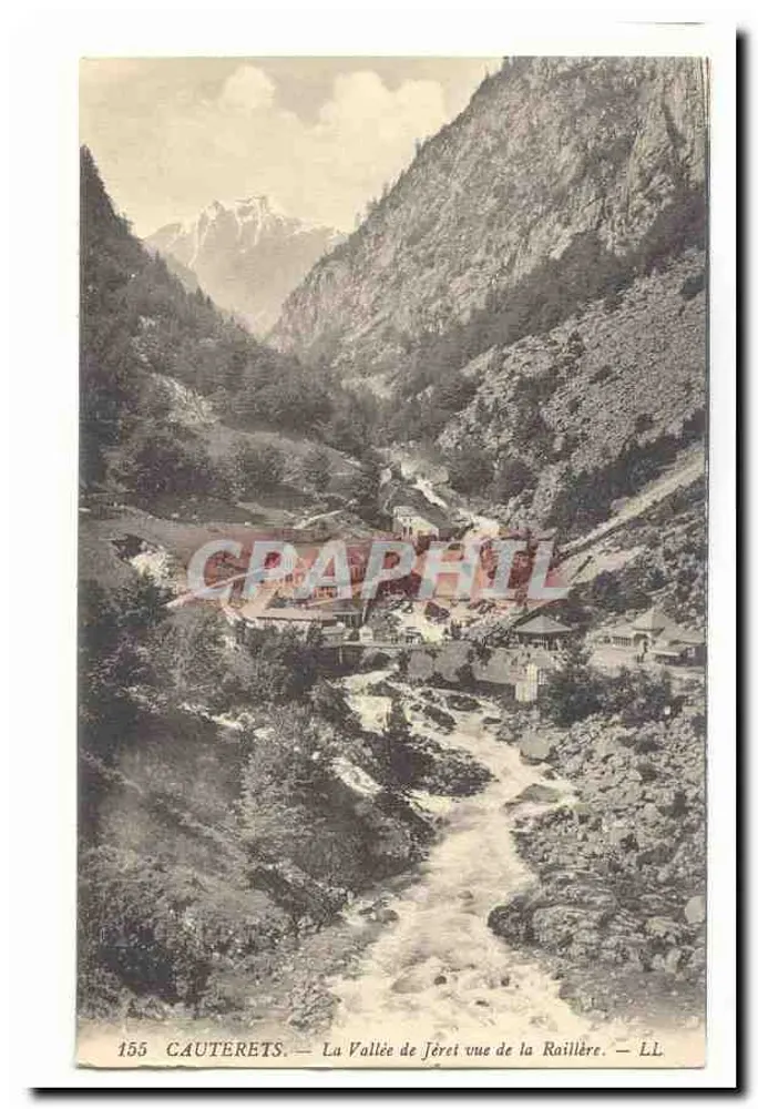 Cauterets — La Vallée de Jéret aus der Raillière gesehen — LL, n° 155 - Vorderseite