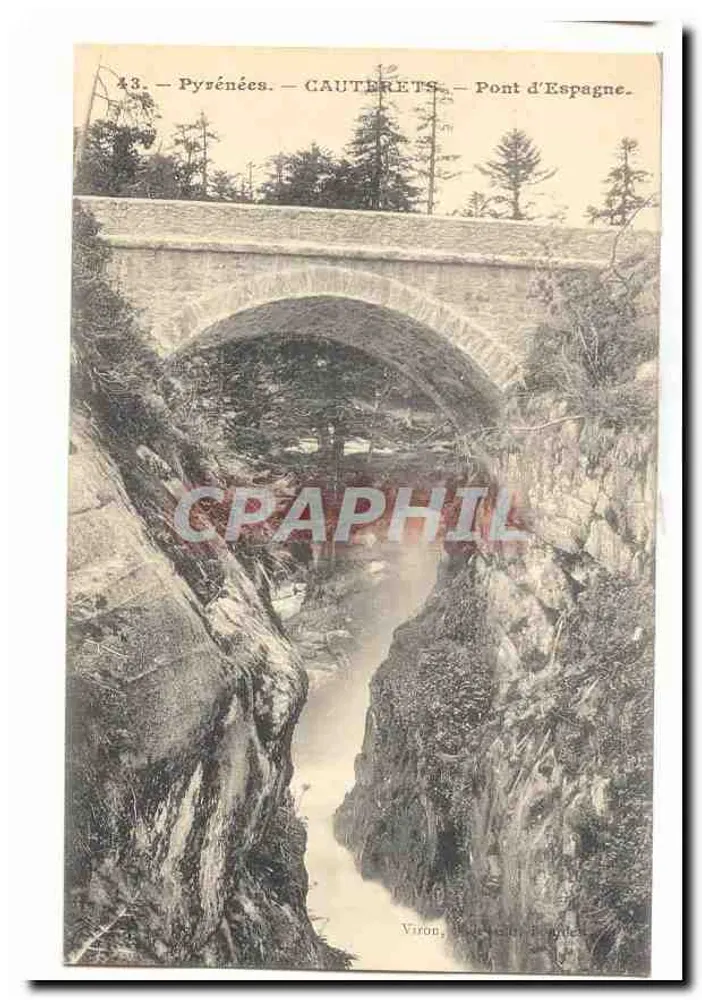 Cauterets — Pont da Espanha — Pirineus — Viron, França - Frente