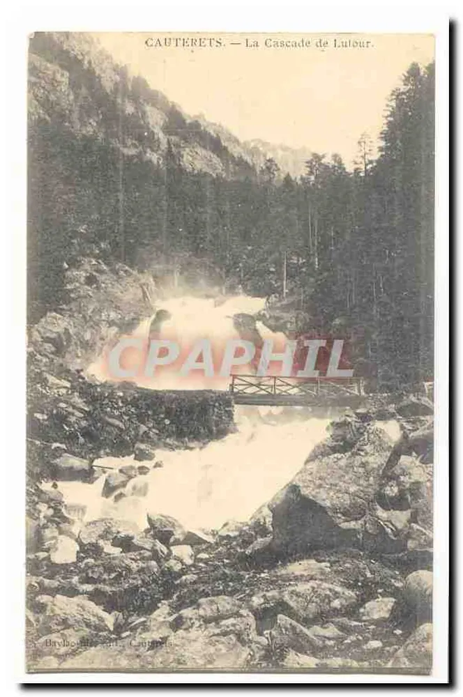 Cauterets — A Cascata de Lutour — Baylouche & Cie, Cauterets - Frente