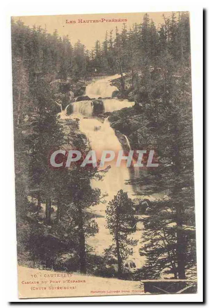 Les Hautes-Rutières — Wasserfall des Pont d'Espagne (Chute Supérieure) — Phototypie Lubin & Fils, Toulouse - Vorderseite