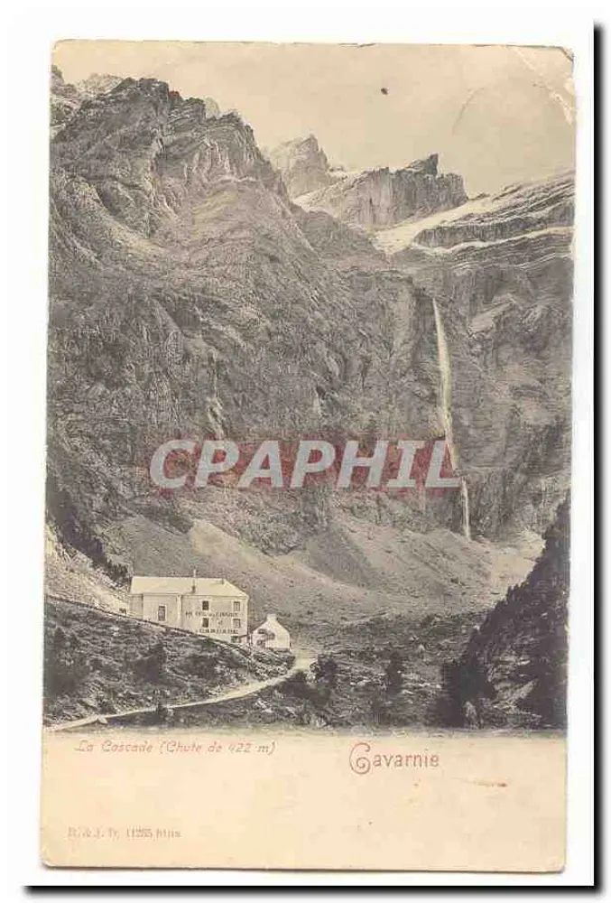 La Cascade (Chute de 422 m) — Gavarnie — R.&J. Ty (1905) n° 1256 - Recto