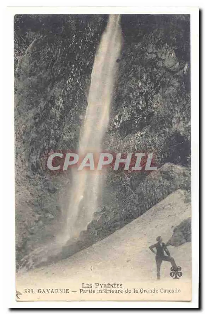 Gavarnie — Untere Teil der Grande Cascade — Die Pyrenäen - Vorderseite
