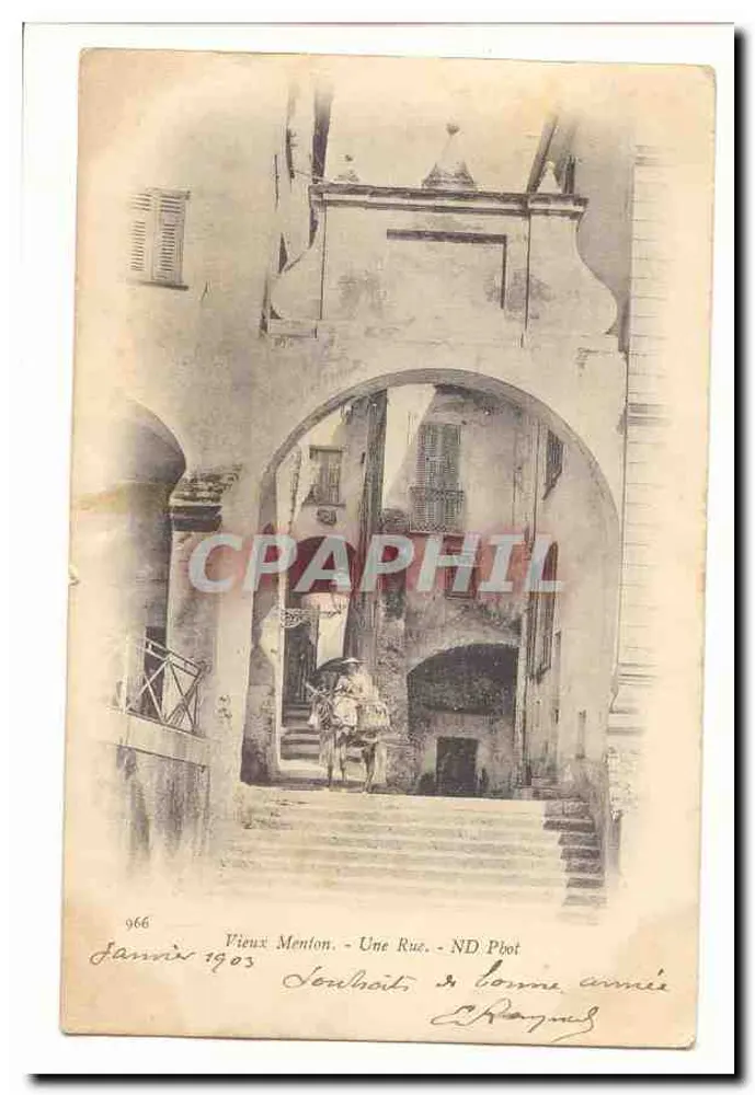 Oude Menton — Een Straat — ND Pbot - Voorkant