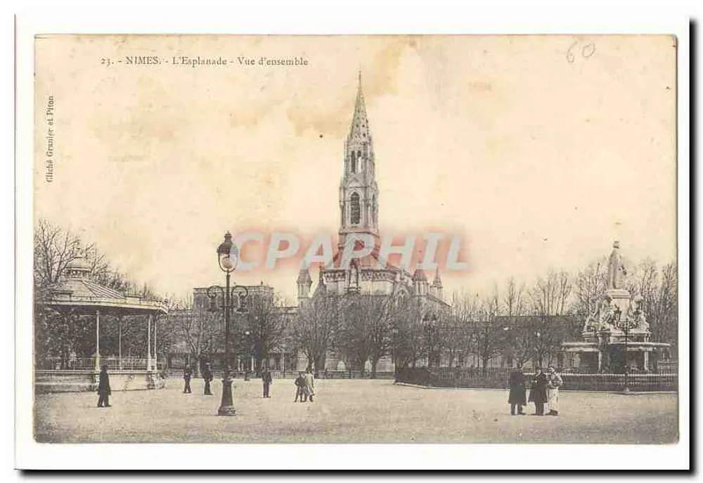 Nîmes - A Esplanada - Vista geral — Glichet Gravier e Piron, n°23 - Frente