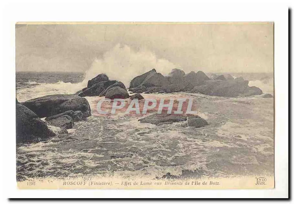 Roscoff (Finistère) — Effekt der Wellen an den Klippen der Insel Batz — JND Inst. - Vorderseite