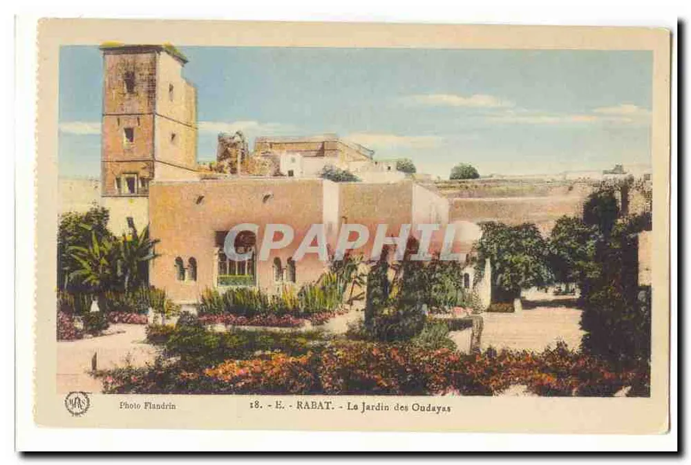 Rabat — El Jardín de los Oudayas — Foto Flandrin, n°18 - Anverso