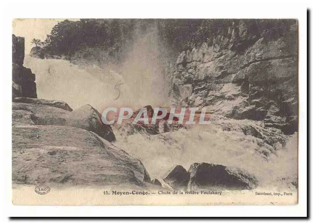 Mittel-Kongo — Wasserfall des Flusses Foulakary — Danvissat, Verlag, Paris - Vorderseite