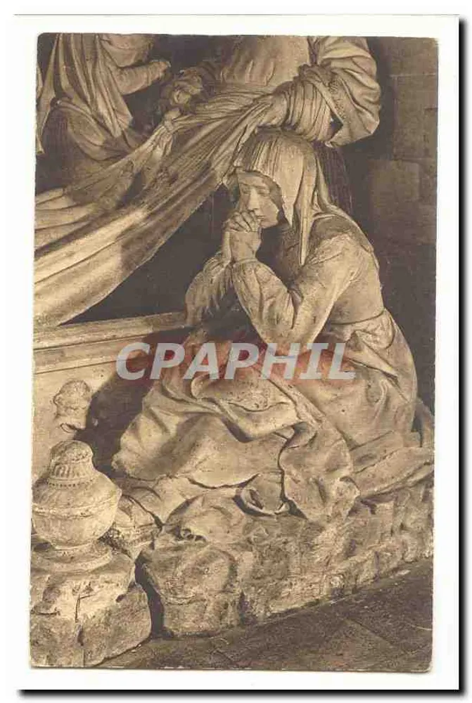 Statue der Jungfrau im Gebet — Skulptur-Details — unbekannter Verlag - Vorderseite