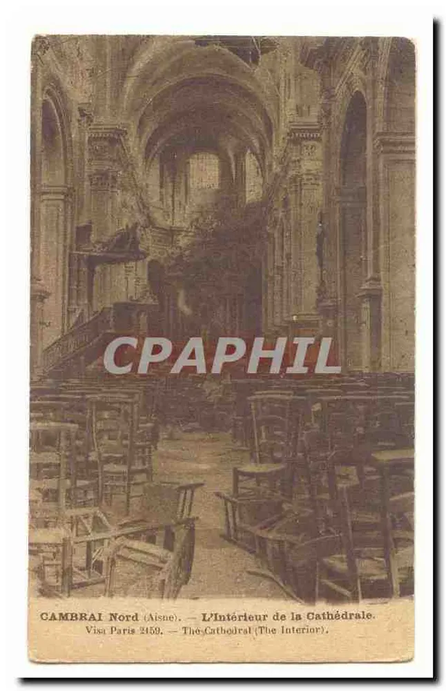 Cambrai (Nord, Aisne) — Innenansicht der Kathedrale — Visa Paris 2169 - Vorderseite