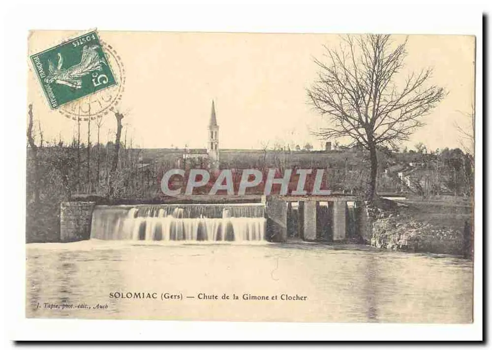 SOLOMIAC (Gers) — Cachoeira da Gimone e Sinagoga - Frente