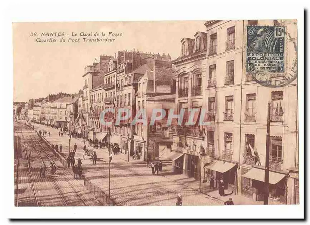 NANTES - Der Quai der Fosse - Viertel des Pont Transbordeur - Vorderseite