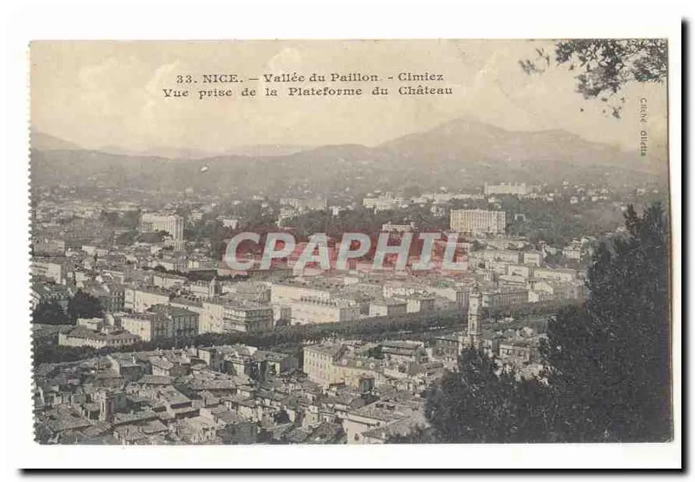 NICE — Tal des Paillon — Ansicht vom Schlossplateau — Cimiez — Ciené Girdia - Vorderseite