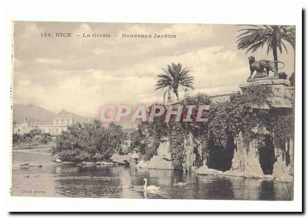 Nice - A Gruta - Novos Jardins — Cliché Diletta, n° 154 - Frente
