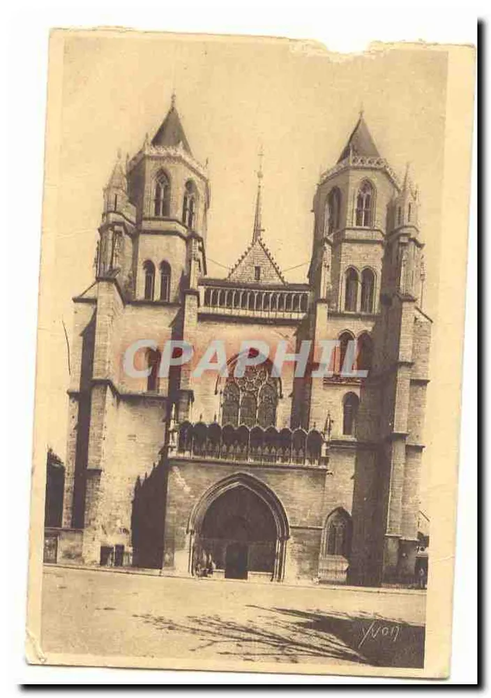 Catedral Nossa Senhora de Reims — visão da fachada — Yvon - Frente