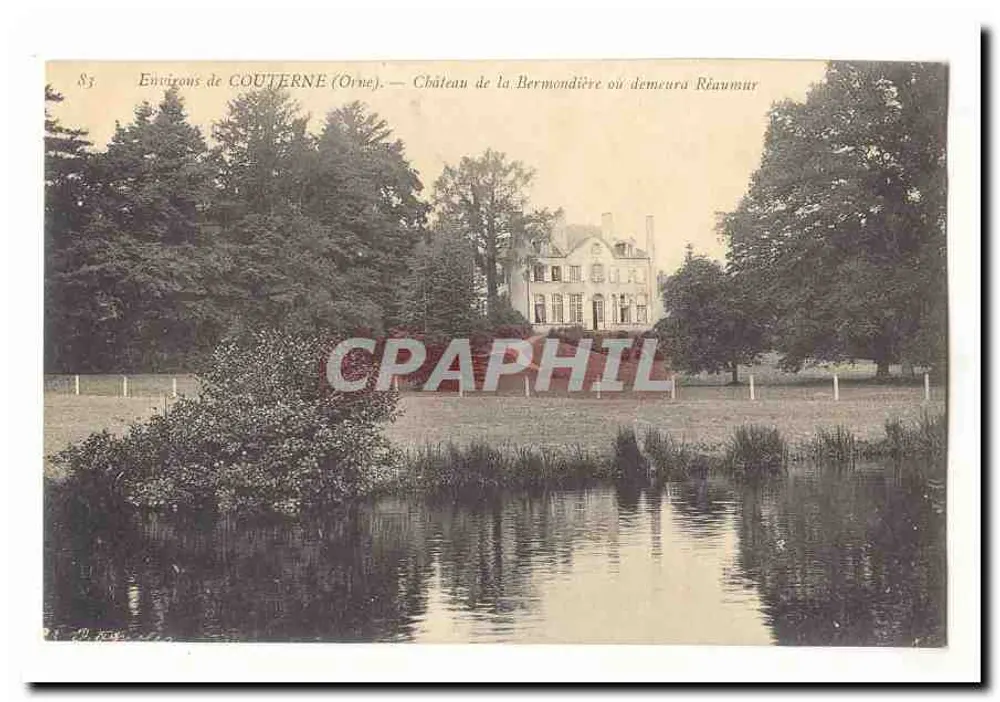 Umgebung von COUTERNE (Orne) — Schloss la Bermondière, wo Réaumur wohnte - Vorderseite
