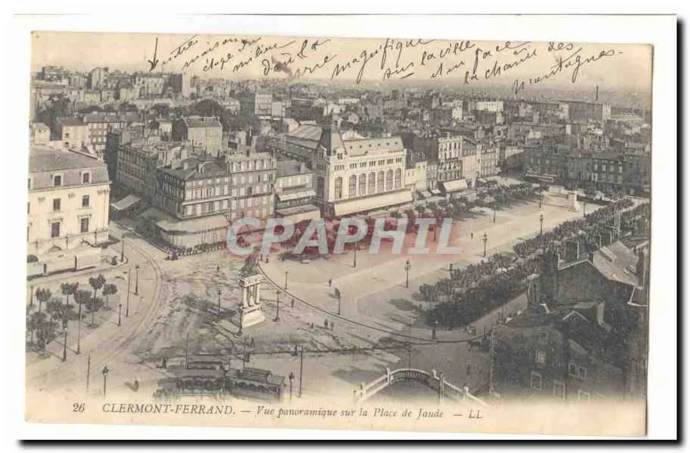Clermont-Ferrand — Panoramablick auf die Place de Jaude — LL - Vorderseite