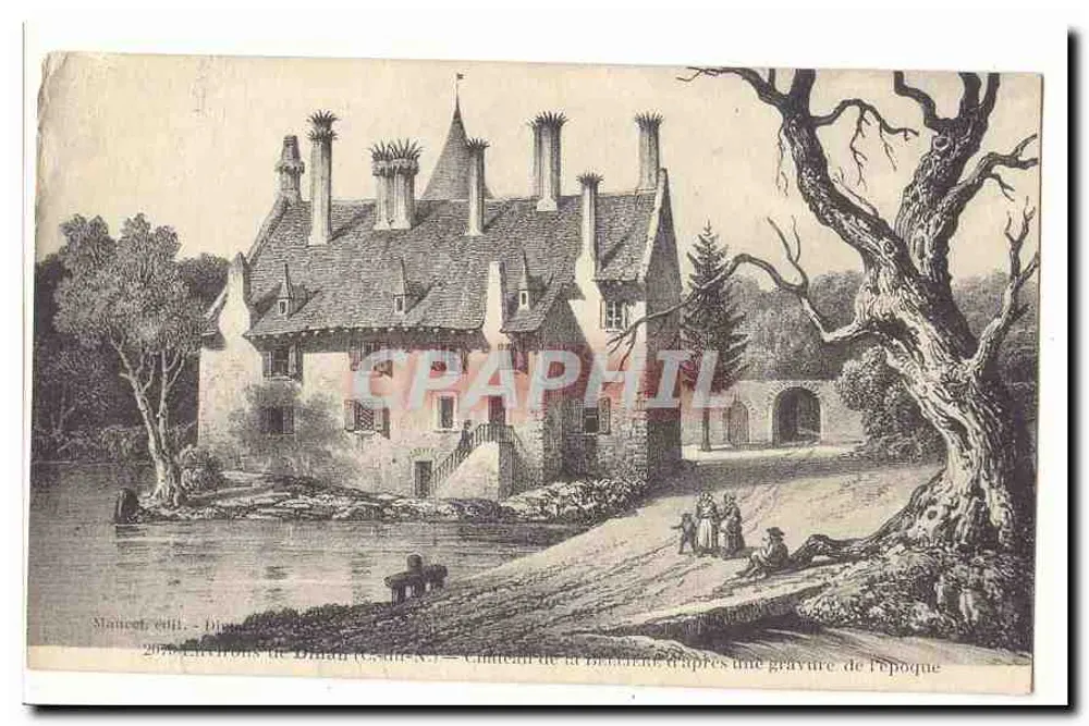 Schloss Dinan (Côtes-du-Nord) — Detail der Schäferhütte nach einer Holzschnittzeichnung der Zeit - Vorderseite