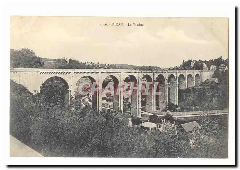 Dinan - O Viaduto — Bilhete postal antigo n°1016, editor Chaphil - Frente