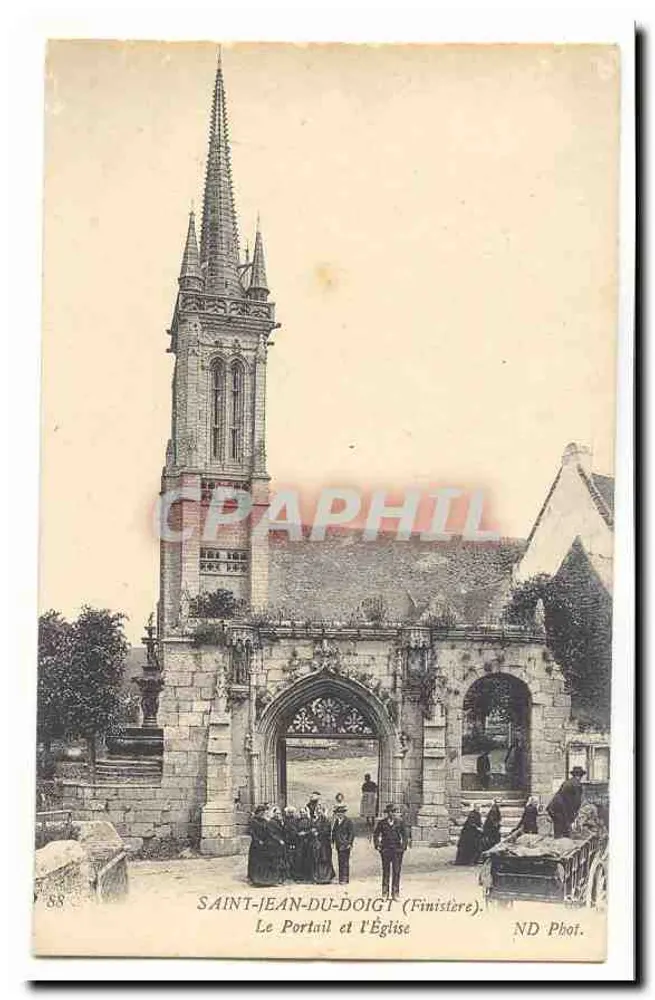 Saint-Jean-du-Doigt (Finistère) — Der Portal und die Kirche — ND Phot. - Vorderseite