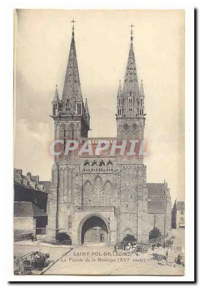 Saint-Pol-de-Léon — A fachada da Basílica (século XVI) — Editor ELD - Frente