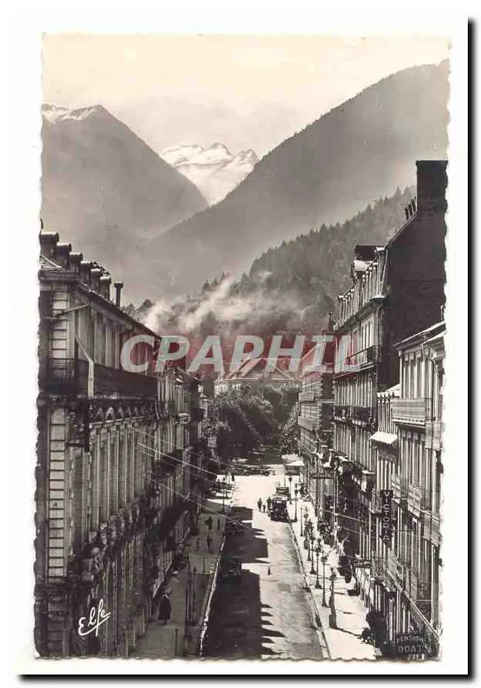 Elbeuf — vista della strada principale con montagne in fondo — Editore: Elbeuf, numero di serie: 711 - Recto