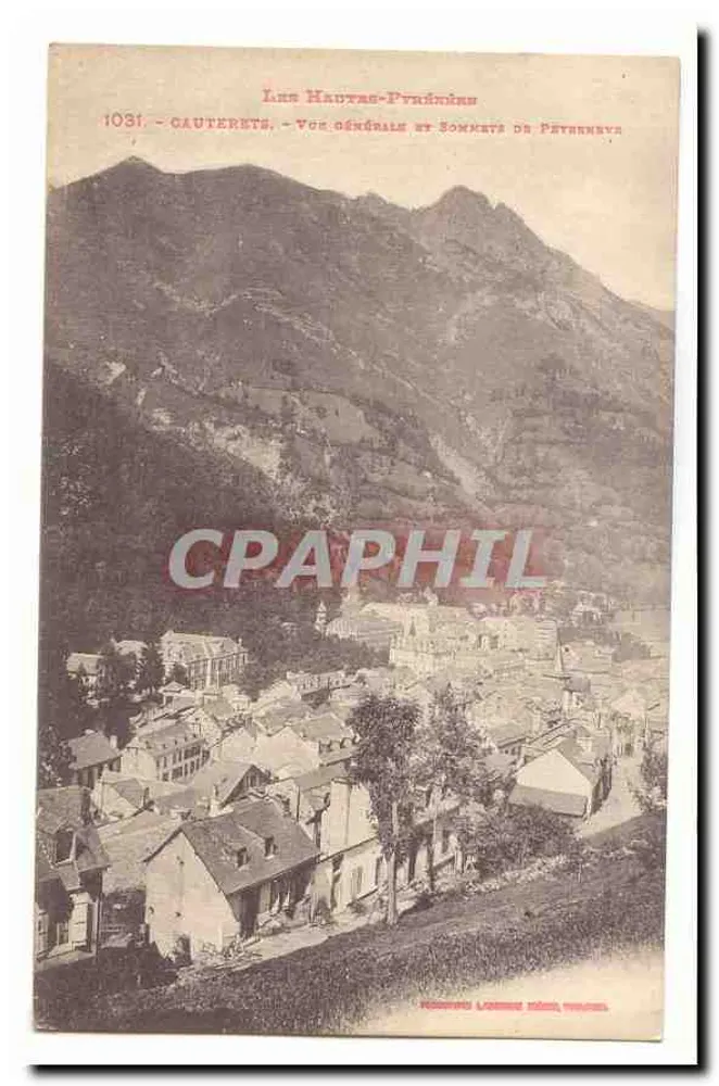 Cauterets — Allgemeiner Blick und Gipfel der Pyrenäen - Vorderseite