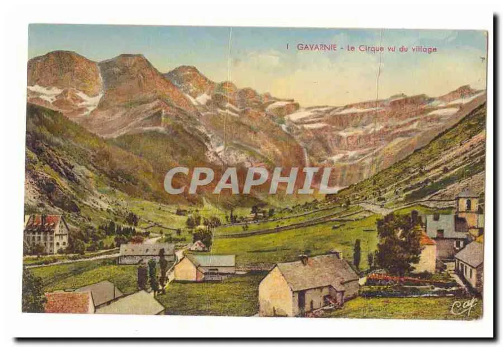Gavarnie - El Cirque visto desde el pueblo - Anverso