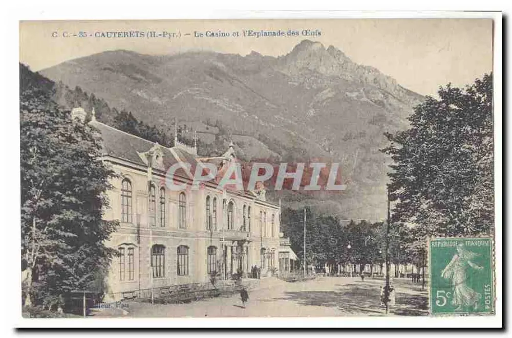 Cauterets (H.-Pyr.) — Das Casino und die Esplanade des Céns - Vorderseite