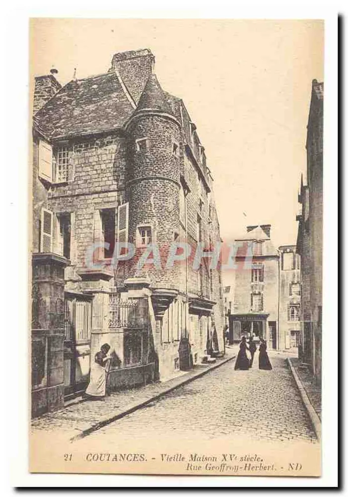 Coutances - Antigua Casa del siglo XV - Rue Geoffroy-Herbert - Anverso