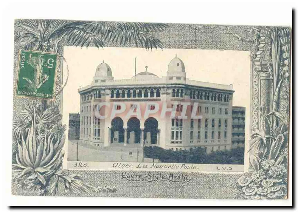 Argel. A Nova Posta — Estilo Arábico — editor LV.5, n° 326 - Frente