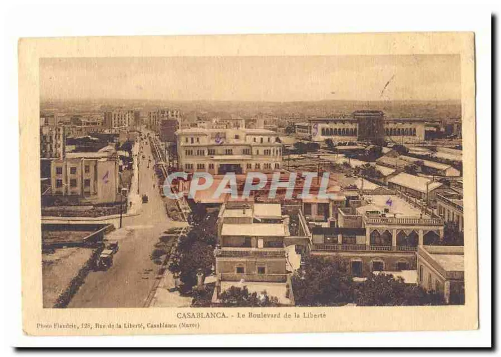 Casablanca - O Boulevard da Liberdade — Foto Flandrin, 125, Rue da Liberdade, Casablanca (Marrocos) - Frente