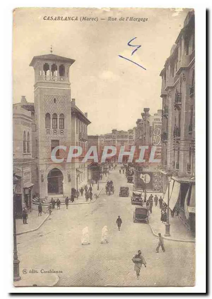 Casablanca (Marokko) — Ansicht der Rue de l'Horgoge — Verlag Casablanca - Vorderseite