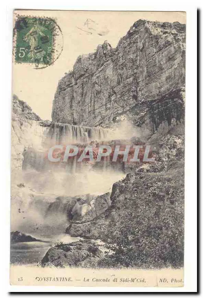Constantina — A Cascata de Sidi-M'Cid — ND. Fot. - Frente