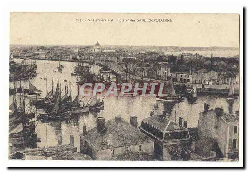Allgemeiner Blick auf den Hafen und SABLES-D'OLONNE — Graphaphil, Nr. 145 - Vorderseite