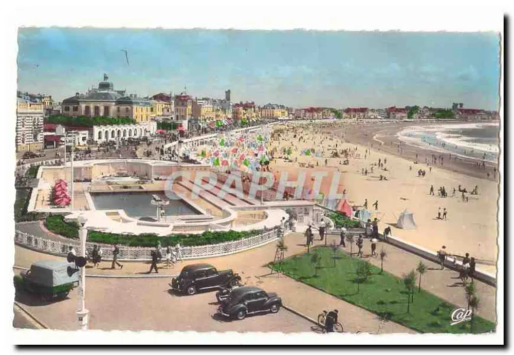 Luftbild der Capri-Strand — Verlag Cap, Serie Graphil - Vorderseite