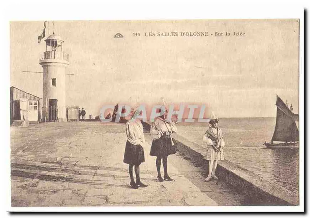 Les Sables d'Olonne — Auf der Mole — Graphiphil - Vorderseite