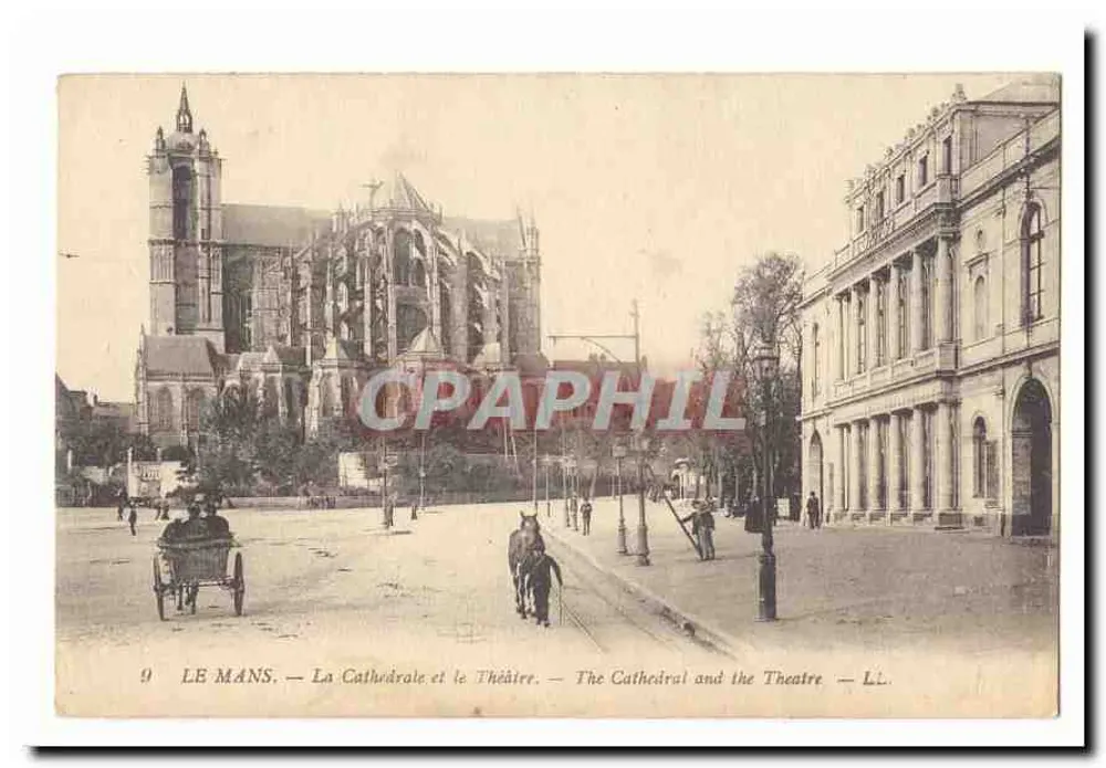 Le Mans — Die Kathedrale und das Theater — LL. - Vorderseite