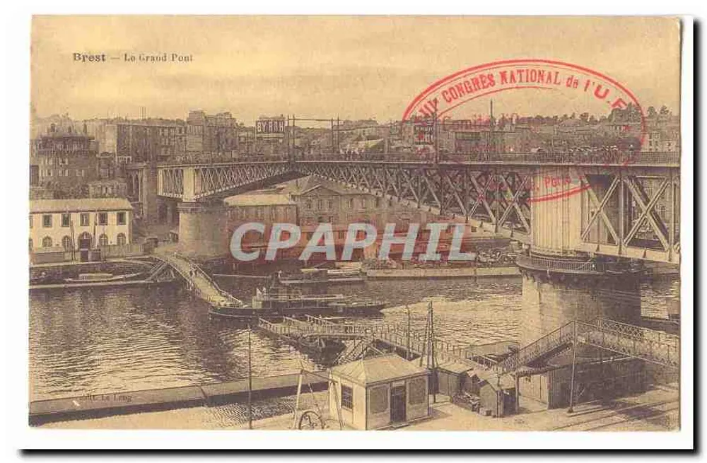 Brest — O Grande Ponte — Editor Le Long - Frente