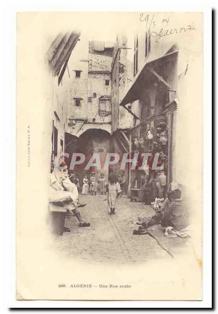 Algerien — Eine arabische Straße — Verlag: B. S. (Nr. 288) - Vorderseite