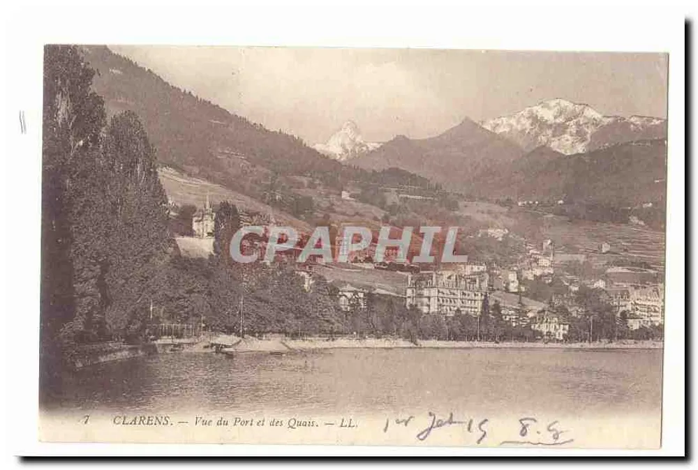 Clarens — Ansicht des Hafens und der Kai — LL - Vorderseite