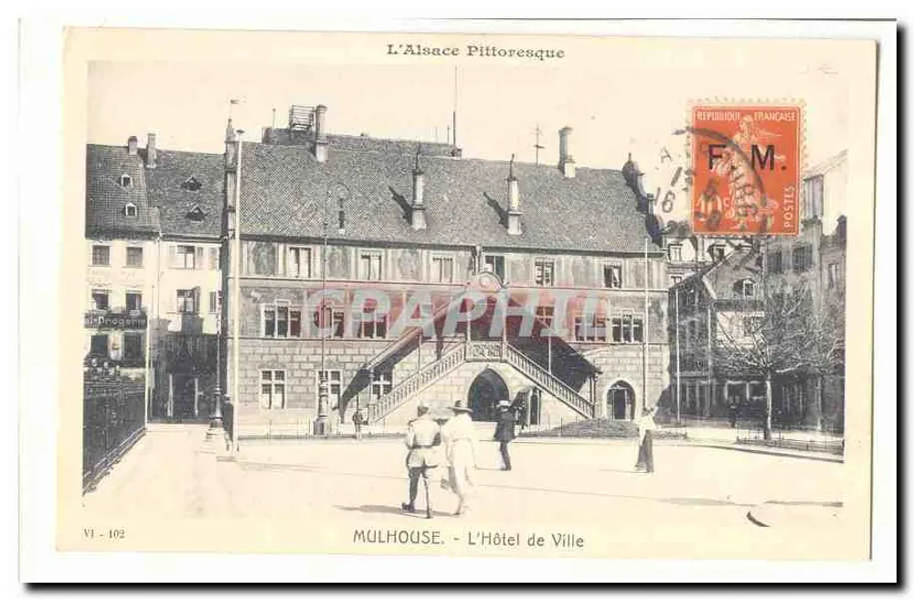 Mulhouse - O Palácio de Justiça — L'Alsace Pittoresque, editor F.M., n° VI - 102 - Frente