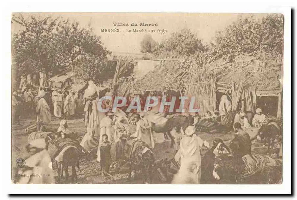 Meknès — Der Obstmarkt — Verleger Smith, Habat-Platz - Vorderseite
